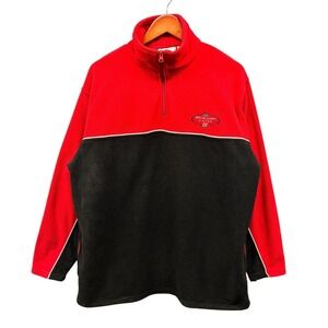 Team Caliber Carl Edwards 1/4 Zip Fleece Mens XL Red Black Racing Vintage